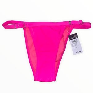 NEON PINK HIGH LEG BIKINI BOTTOMS
